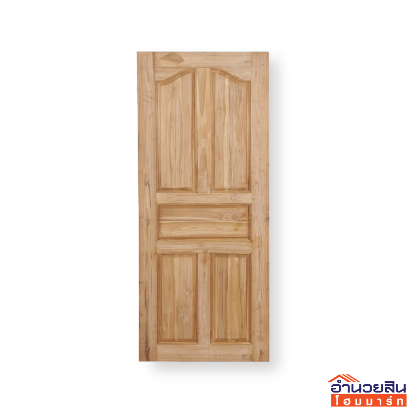 ประตูไม้สัก 80x200 cm. ลาย 5 ฟัก