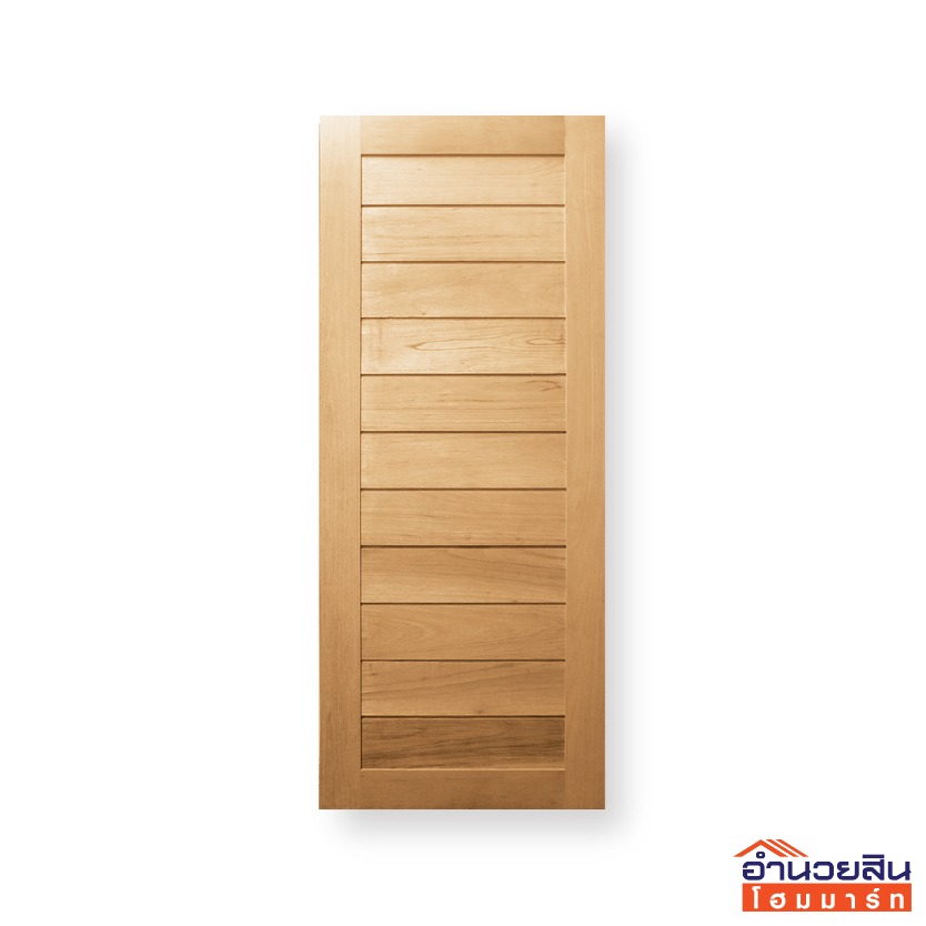 ประตูไม้สยาแดง 80x200 cm. ลายโมเดิร์น