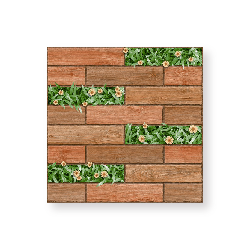 กระเบื้องพื้น 40x40 cm. ไม้กระดุมทอง