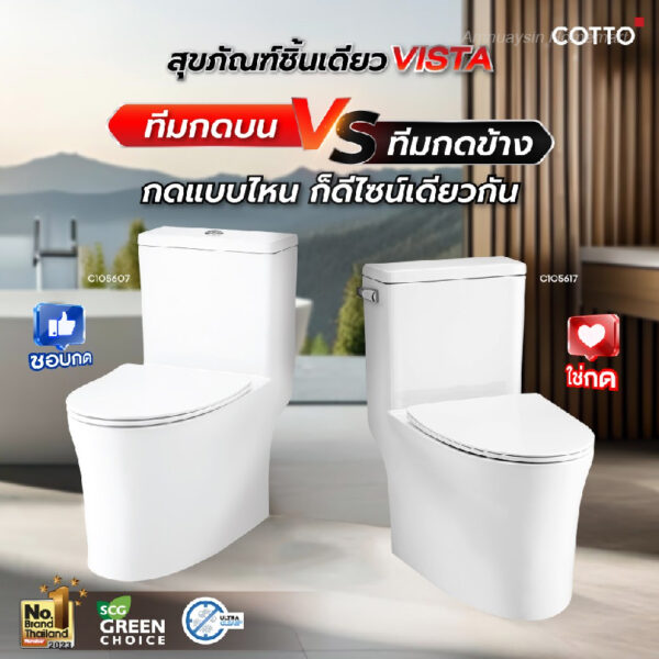 สุขภัณฑ์ชิ้นเดียว ประหยัดน้ำ ราคาถูก